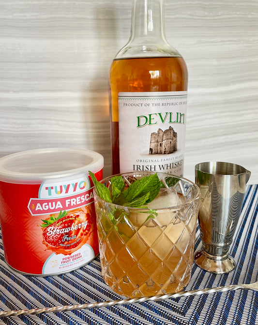 Strawberry Agua Fresca & Whiskey Cocktail Recipe