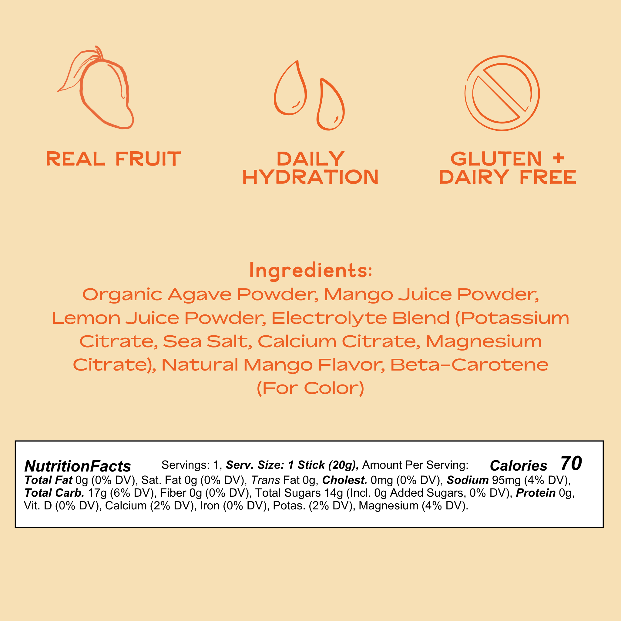 Mango Electrolyte Agua Fresca