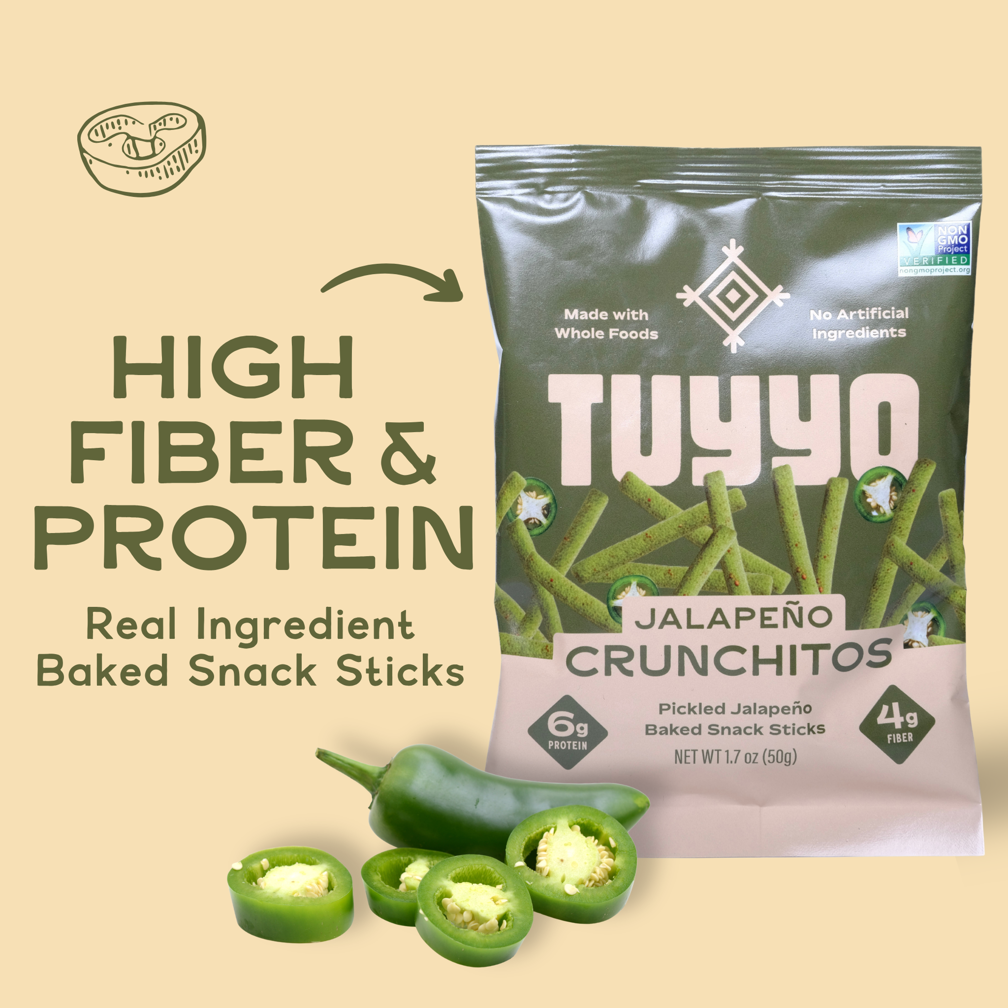 Pickled Jalapeño Crunchitos Snacks- 6 Pack