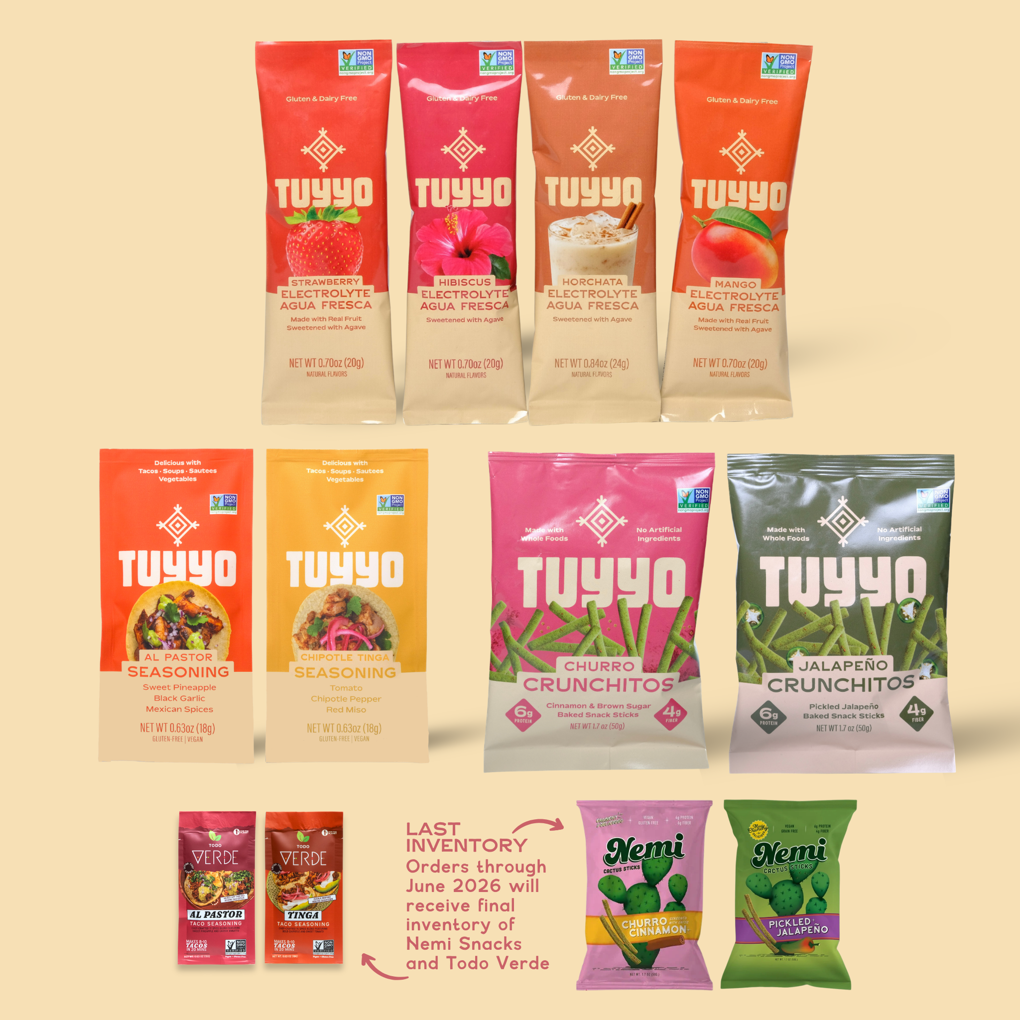 Starter Bundle — Crunchitos, Taco Seasonings & Agua Fresca