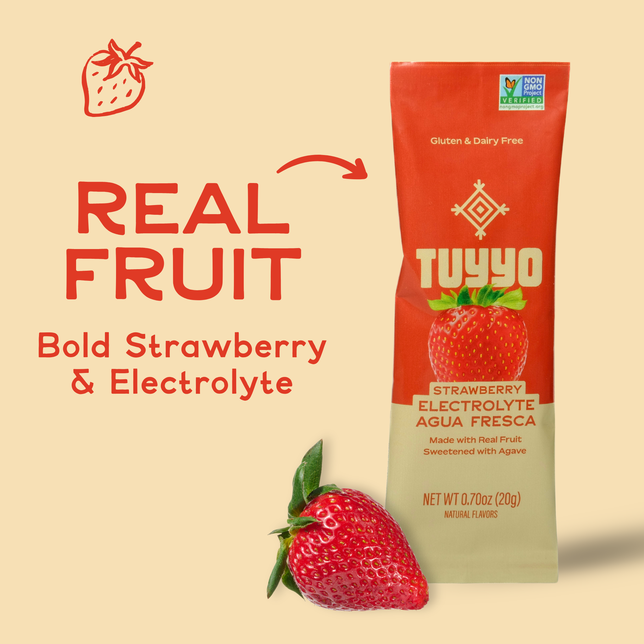 Strawberry Electrolyte Agua Fresca