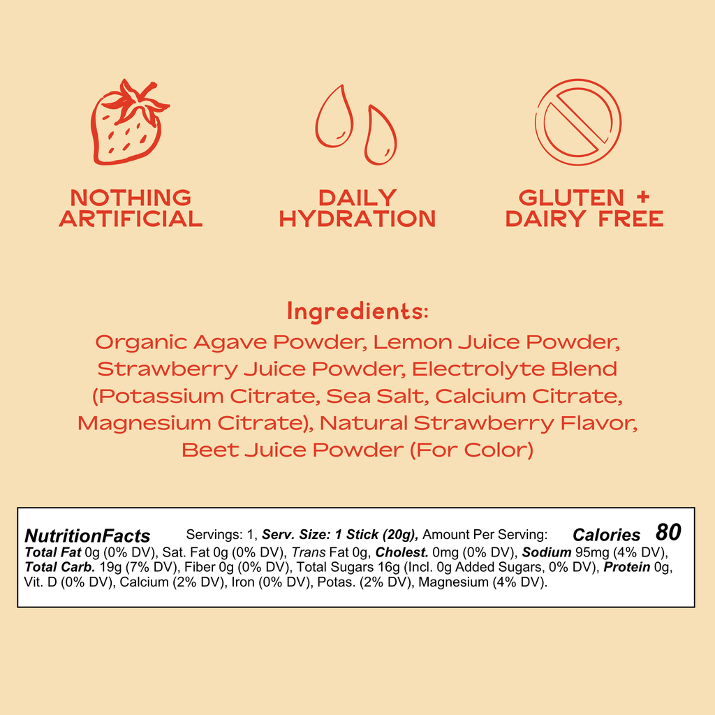 Strawberry Electrolyte Agua Fresca 20-Pack