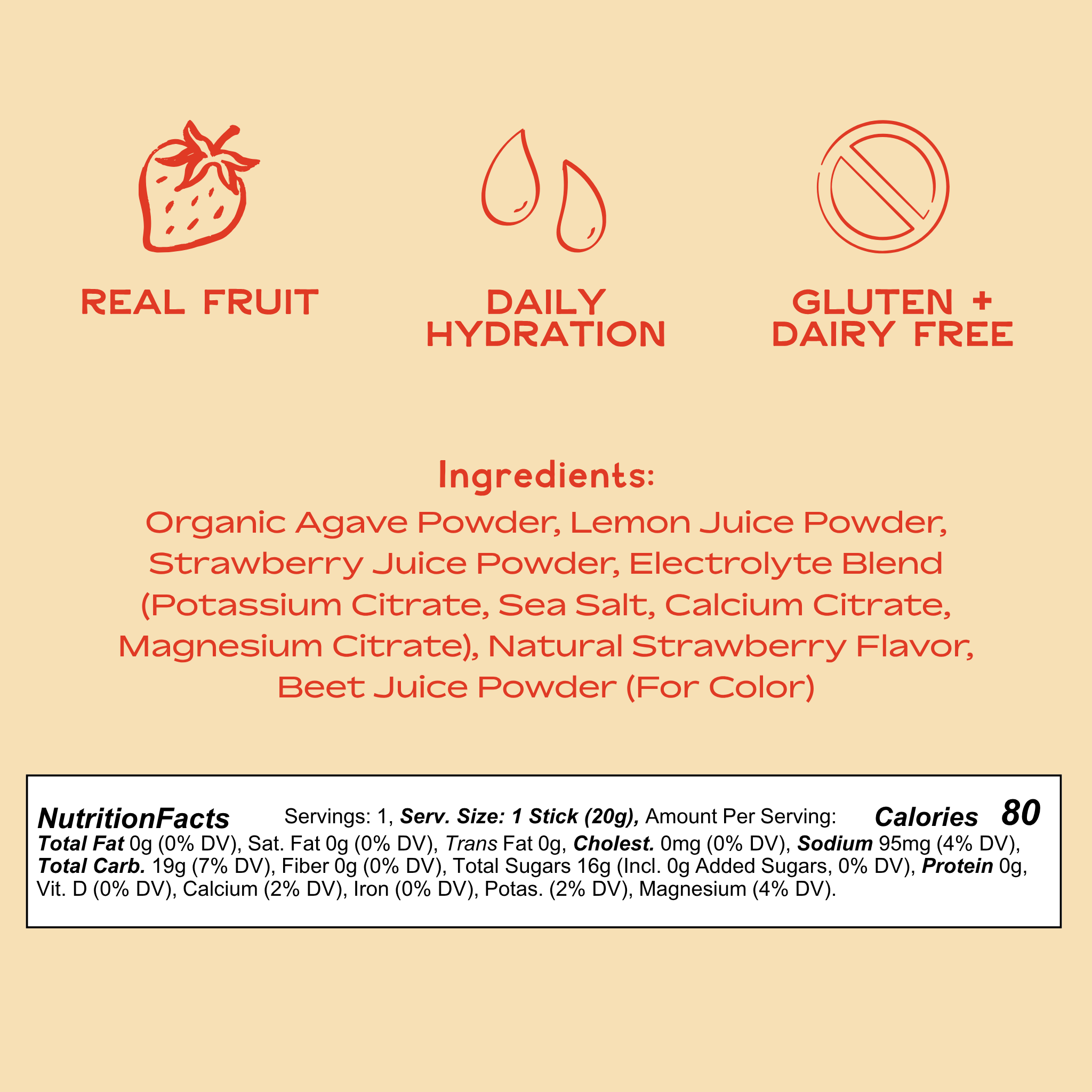 Strawberry Electrolyte Agua Fresca